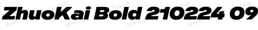 ZhuoKai Bold 210224 090字体转换